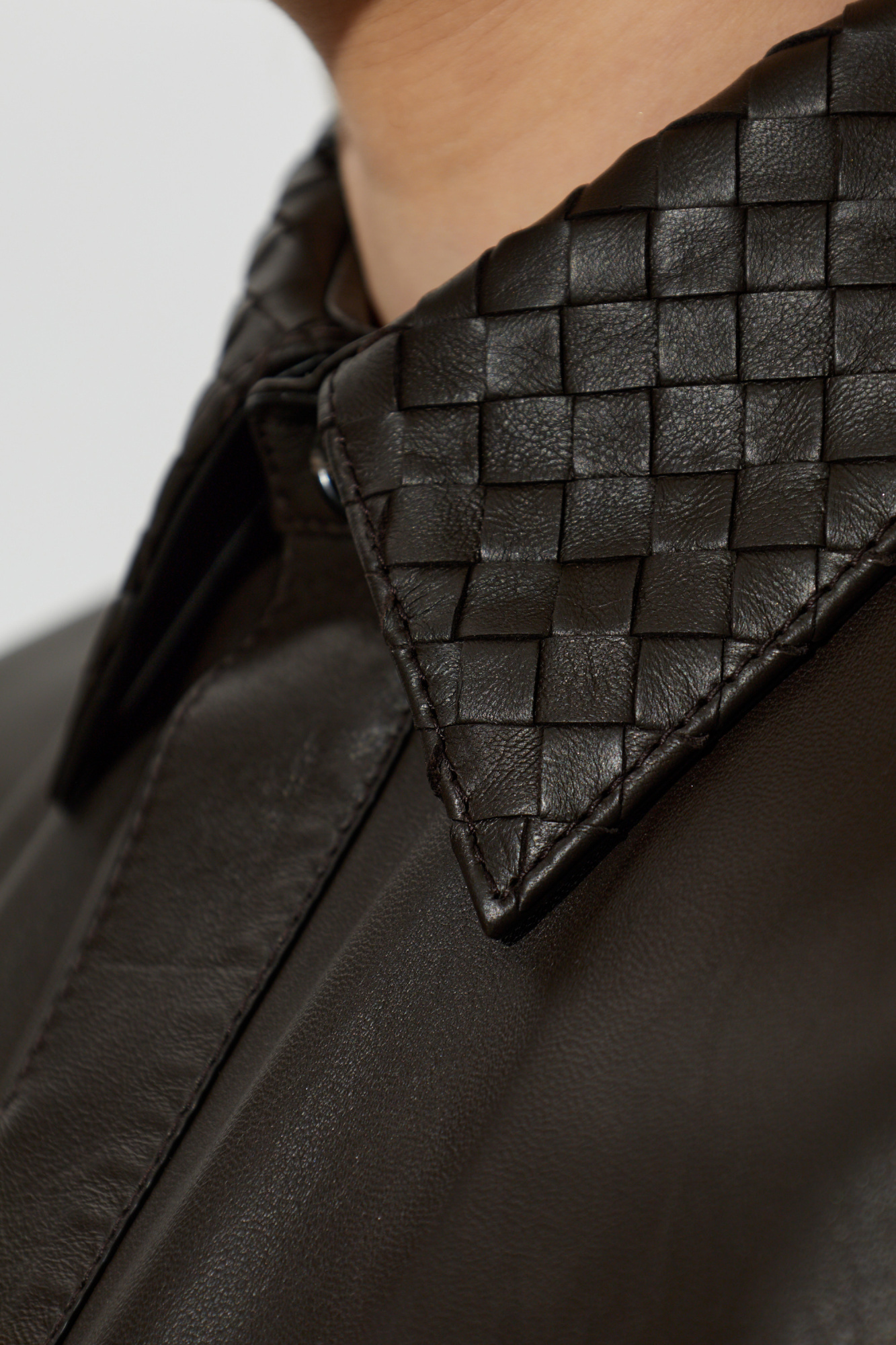 Brown Leather shirt Bottega Veneta - Vitkac AS